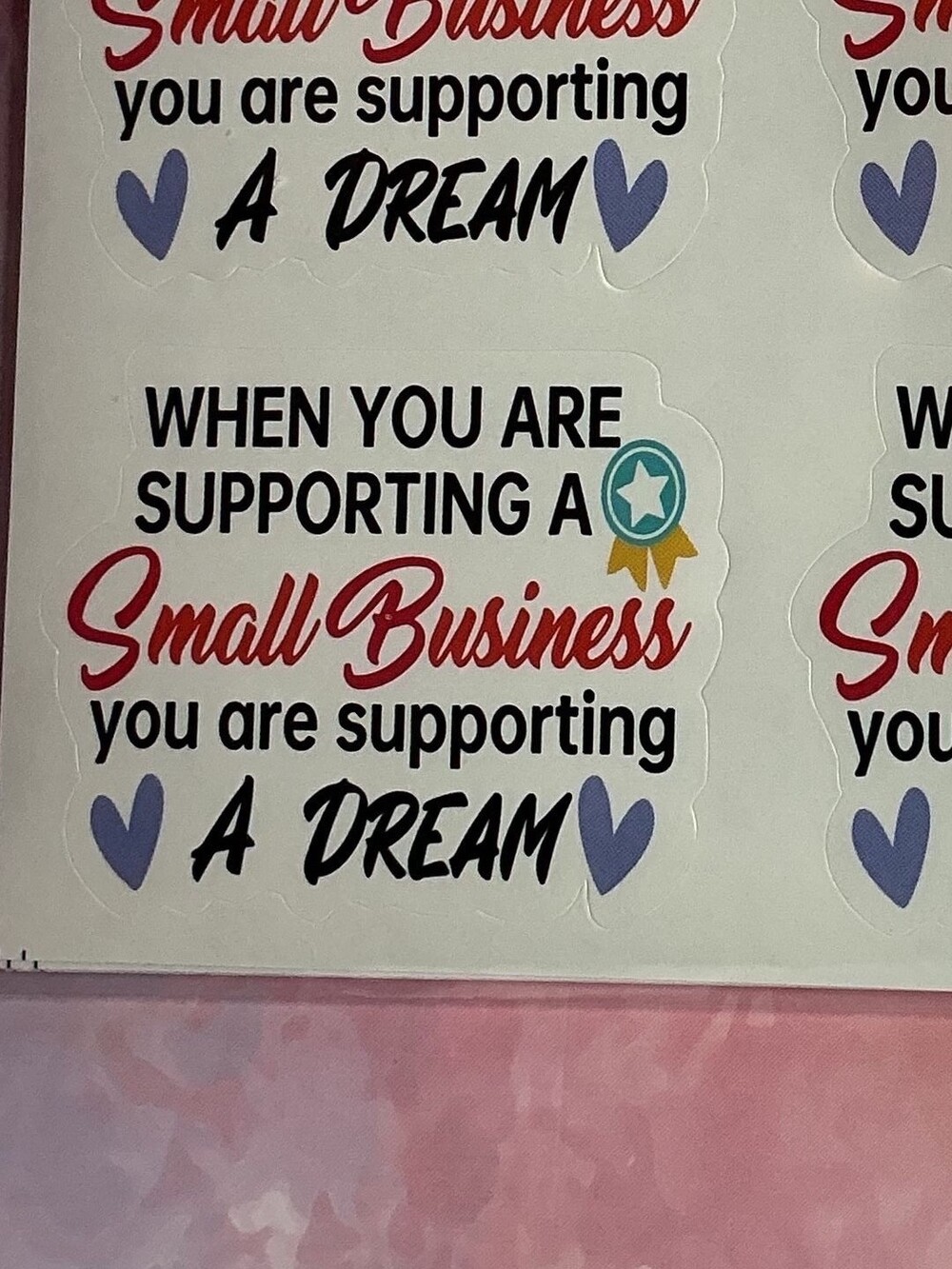 ★ 30 Small Business Support A Dream Thank You Package Stickers